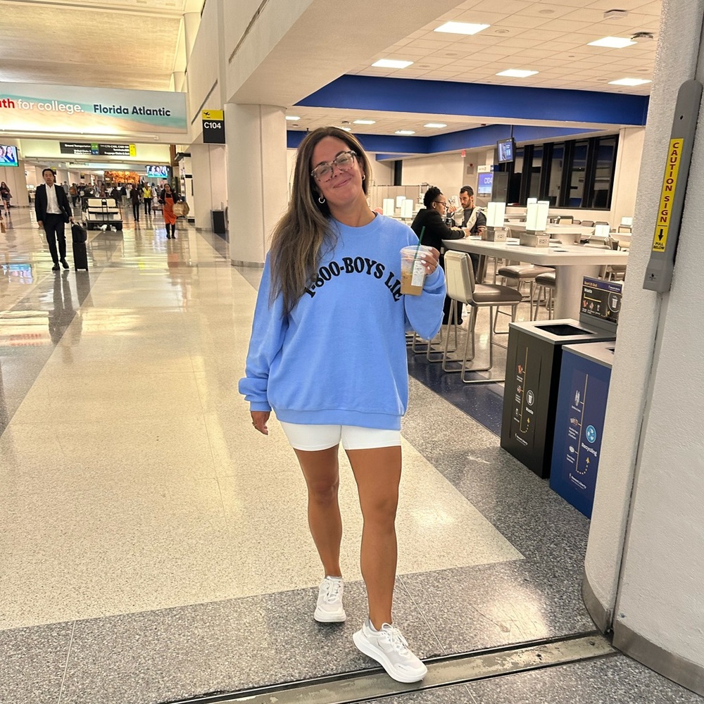 Boys Lie Blue Crewneck Sweater Relaxed Fit